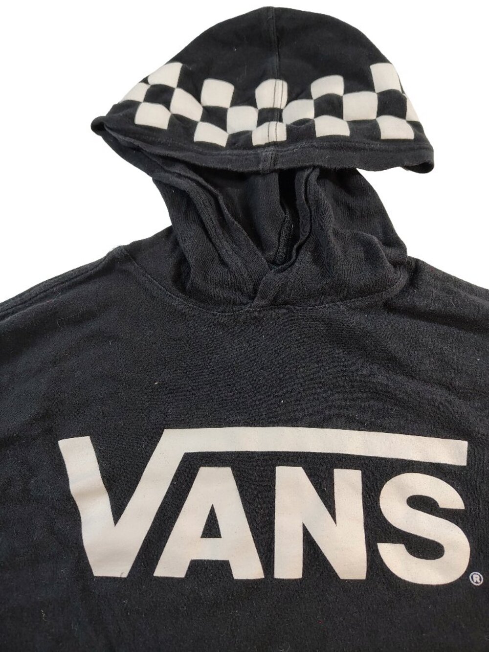 Men's Small Black Lightweight Cotton Long Sleeve Hooded Vans Light Jacket - Picture 2 of 9